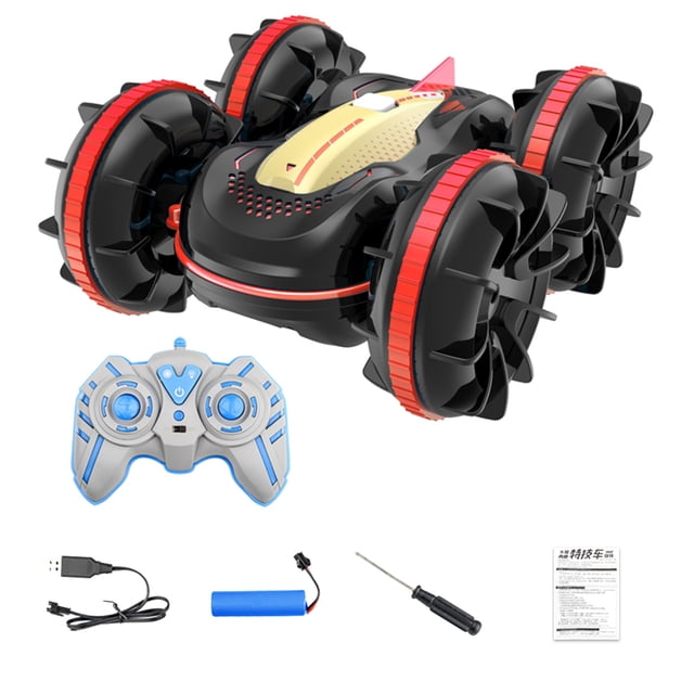 Ounissouiy Coche de Control remoto de plástico, ruedas antideslizantes con recargable portátil, 120mAh, 3,7 V, juguete para vehículo terrestre y Kits de construcción modelo Ounissouiy FN010496-01