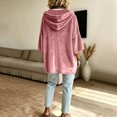 thumbnail image 4 of yillto Womens Velvet Top Hoodies Baggy Long Sleeve Sweatshirts Pullover Drawstring Fashion Clothes, 4 of 7