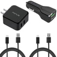 thumbnail image 1 of 4-in-1 Combo Adaptive Fast Home Car Charger 6ft Long (Two) USB Cable for  Verizon LG V20 - Verizon LG G7 ThinQ - T-Mobile LG G7 ThinQ - Sprint LG G7 ThinQ - Verizon LG G6 - T-Mobile LG G6, 1 of 6