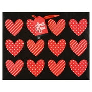 Way To Celebrate Valentine's Day Stripes and Dots Hearts Gift Bag