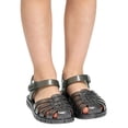 thumbnail image 2 of FSYBOA Girls Jelly Sandals, Waterproof Casual Closed Toe Adjustable Strap Girls Beach Shoes Black Size 11(Little Kids), 2 of 4