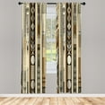 thumbnail image 3 of Ambesonne Southwestern Curtains 2 Panel Set, Brown Earthy Colors, Pair of - 28" x 63", Chocolate Ecru Taupe, 3 of 4