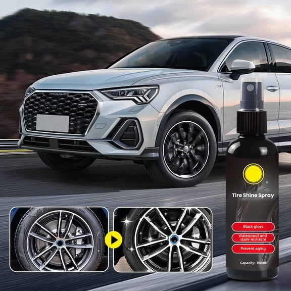 Upgraded 100ml Car Tire Wax Shine Daily Water- And UVs-Proof Dressing For Black Glossy Tires R