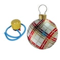 thumbnail image 3 of Bola inflable navideña grande, bola de Navidad divertida de PVC, adorno navideño de 50 cm, inflable para césped, fiesta exterior del festival Cuadrícula de BLESIY pelota inflable, 3 of 8