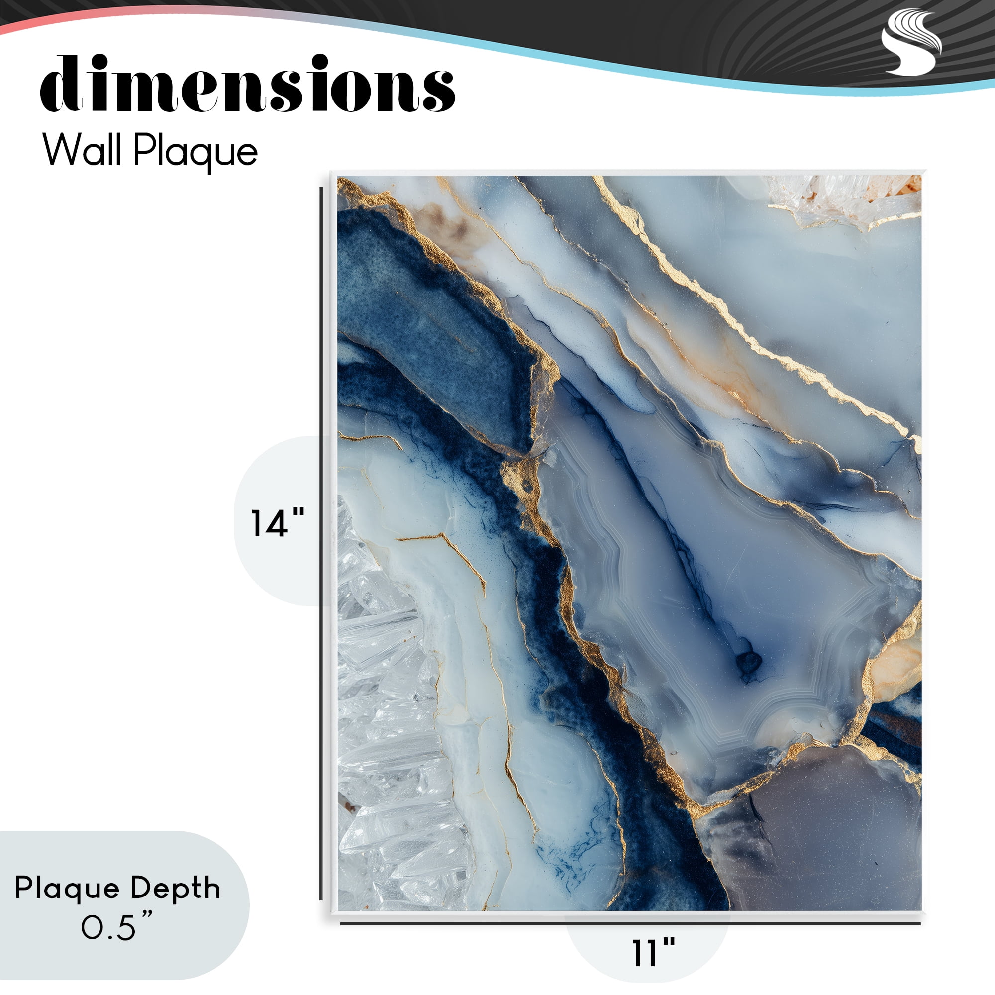 Stupell Industries Crystal Twilight Cracks Wall Plaque Art, design by Svetlana Aleynikova