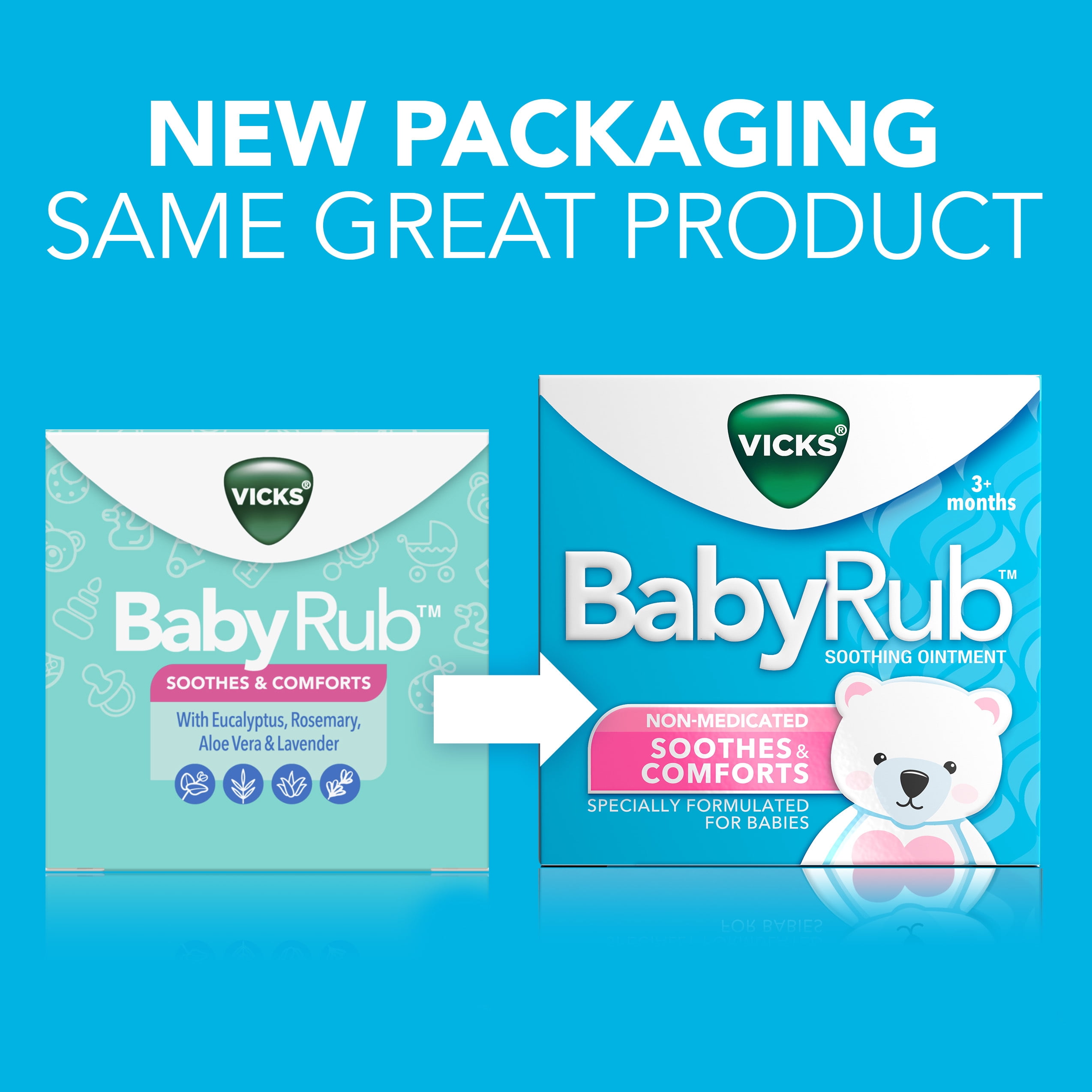 Vicks BabyRub Non Medicated Soothing Chest Rub Ointment 1.76 oz