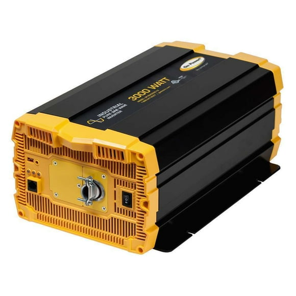 Go Power Onduleur de Puissance GP-ISW3000-12 Inverse 10.7 Volts DC à 110 Volts AC; Onduleur à Onde Sinusoïdale; Sortie 3000 Watts/6000 Watts Surtension; Efficacité 85 à 90 pour Cent; Deux Sorties GFIC et HW