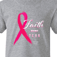 thumbnail image 4 of Inktastic Faith Over Fear Breast Cancer Awareness with Pink Ribbon Youth T-Shirt, 4 of 5