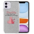 thumbnail image 1 of WIRESTER Silver Glitter Case, Sparkle Bling TPU Cover for Apple Iphone 11 6.1" 2019, Friendship Is Not A Big Thing It's A Million Little Things, 1 of 3