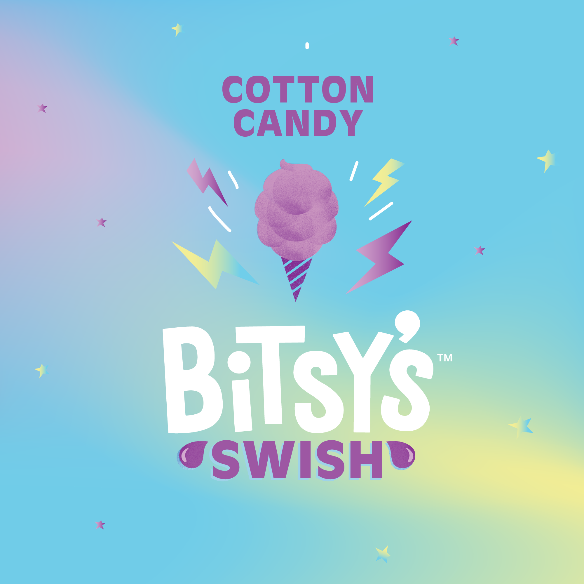 Bitsy's Swish Cotton Candy Electrolyte and Immunity Sports Drink Mix for Kids, Vitamin C and Zinc Hydration Powder, 6 Packets - image 3 of 7