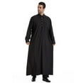 thumbnail image 5 of Dpytoraw Men's Kaftan Robe Long Sleeve Thobe Button Down Robe Men’s Button Down Shirts, 5 of 5