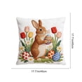 thumbnail image 2 of Tyidzon Throw Pillow Covers 18 x 18 Inch Short Lint Pillowcase, Embroidery Decorative Throw Pillow Cases for Sofa Bedroom Living Room Outdoor, 2 of 6