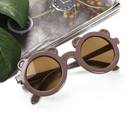 

One opening Unisex Children Outdoor Sunglasses Cartoon Bear Ear Sunglasses for Party Beach