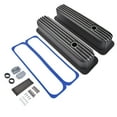 thumbnail image 2 of NEWZQ Tall Aluminum Finned Center Bolt Vortec Valve Covers Black for Chevy 5.0L & 5.7L 283 350 450, 2 of 7