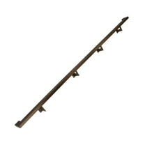 Urban Contemporary Aluminum Complete Handrail Grab Bar Set, Brackets Included, 9 Foot Handrail, Bronze / Bronze Powder Coated Finish