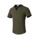 thumbnail image 1 of Blusas y camisas de manga corta con cuello en V para hombre, blusas de moda versátiles con bloques de color y movimiento, blusas de manga corta con cuello en V para hombre, abrigo de poliéster, 1 of 3