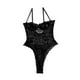 thumbnail image 2 of Mono sexy de encaje con encanto mono suave con tirantes para mujer, S, negro Vogacara XX000118-02, 2 of 7