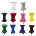 thumbnail image 2 of Guardoinrt Nappe Ronde Extensible pour Mariage d'Hôtel Facile d'Entretien Polyvalent Respectueux de l'Environnement Polyester Raccord Noir 1Set, 2 of 6