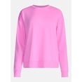 thumbnail image 5 of Joyspun Women's Fleece Lounge Sleep Top with Long Sleeves, Sizes XS-3X, 5 of 5