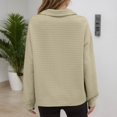 thumbnail image 5 of Yuhangmm Women's Sweatshirts Letter Print Hoodies Long Sleeved Hoodie Cozy Warm Lining for Everyday Comfort Khaki M, 5 of 6