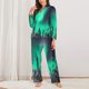 thumbnail image 2 of Balery Northern Lights 2 Conjunto de Pijama con Estampado para Mujer, Conjunto de Dos Piezas con Manga Larga, Ropa de Dormir Suave con Bolsillos, Pijamas Cómodos-Small, 2 of 7