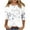 White, variant on Vetement Femme ete 2025 Women's Easter Rabbit Leisure Print Round Neck Oversized 3/ 4 Sleeve Sleeve T Shirt Top Womens Compression Cold Gear Women T Shirt Short Women Summer Shirts Long Shirts S