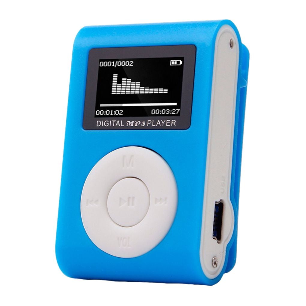 VARWANEO MP3 Player Portable Card Type Mini Button MP3 with Tf Card Expansion Folder Gift for Walking Running 