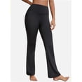 thumbnail image 3 of High Waisted Seamless Flare Leg Bootcut Yoga Pants for Women with Pockets Athletic Casual Use, 3 of 5