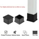 thumbnail image 5 of Tapas de muebles de goma, cubiertas cuadradas de 30 mm x 30 mm para patas de mesas y sillas, 8 piezas, 5 of 6