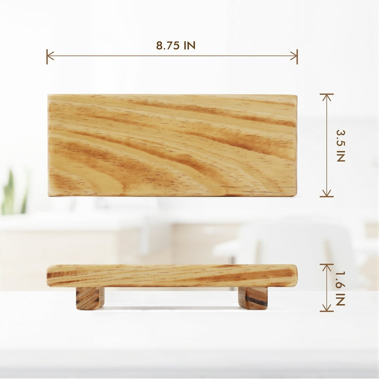 Wood Riser Tray Soap, Stand Soap Tray for Kitchen Sink, Wood Pedestal for  Kitchen Counter Sink Stand Decorative Rustic Bathroom Dishes for Plant