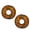 Orange, variant on Tuffy No Stuff Ultimate Ring Red Paw Durable Plush Squeaky Dog Toy, 2 Pack