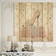 thumbnail image 2 of Designart 'Glam Shoes and Fashion II' Posh & Luxe Print on Natural Pine Wood, 2 of 3