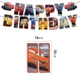 thumbnail image 5 of Globos de Disney Cars, decoración para fiesta de Rayo Mcqueen, pancarta de feliz cumpleaños, vajilla de Pixar, telón de fondo, adorno para tarta de coche de carreras, 5 of 5