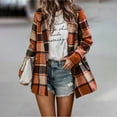 thumbnail image 2 of JGNGSHN Women's Plaid Shacket 2025 Long Sleeve Button Up Flannel Shirt Winter Tartan Jacket Coats, 2 of 6