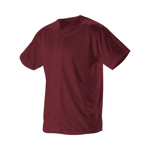Alleson Athletic B01485536 Youth Dura Light Mesh Baseball Jersey, Maroon - Extra Large