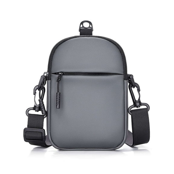 Deago Mini Crossbody Sling Bag for Men Waterproof Adjustable Small Shoulder Messenger Bag Purse for Travel Sports (Gray)
