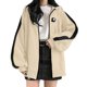 thumbnail image 1 of Gibobby Sudadera de mujer, Sudadera con Capucha y Cierre Completa Chamarra de Calentamiento o Pista para Mujer(Beige,M), 1 of 4