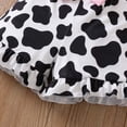 thumbnail image 5 of Hienoo Girls Summer Outfits Cow Letter Print Flutter Sleeve T-Shirt Shorts Set, 5 of 6