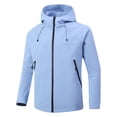 thumbnail image 4 of Women Windbreaker Jacket，Womens Travel Jacket Women's Water Resistant Windbreaker Jackets Packable Women's Windbreaker Jackets Light Rain Jacket Women Multi Pocket Travel Jacket Women Blue XL, 4 of 7
