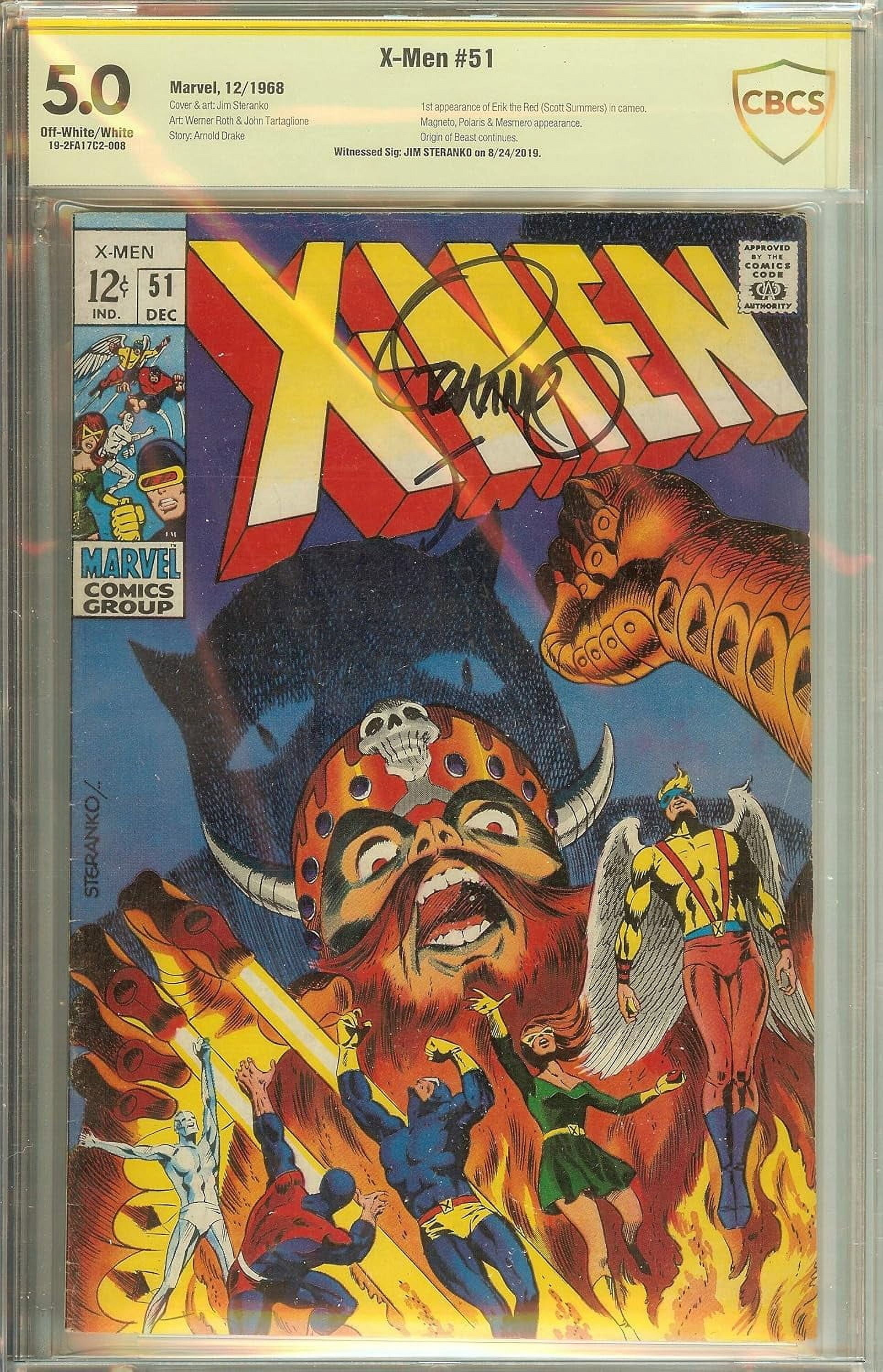 X-Men #51 Signed Jim Steranko CBCS 5.0