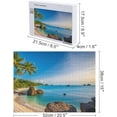 thumbnail image 2 of 500 Piece Beach Puzzle for Adults Teens,20"x15" Large Puzzle, Premium Jigsaw Wooden Puzzle, Wooden Jigsaw Nature Puzzles for Family Party Holiday - Jigsaw Puzzles, Each Piece is Unique, 2 of 8