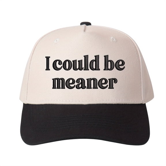 I Could Be Meaner Embroidered Trucker Hat Cute & Sassy Slogan Cap for Women Adjustable Fashion Baseball Hat