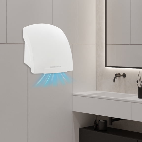 White Electric Hand Dryer, Commercial Compact Air Hand Dryer, Automatic Hand Air Dryer