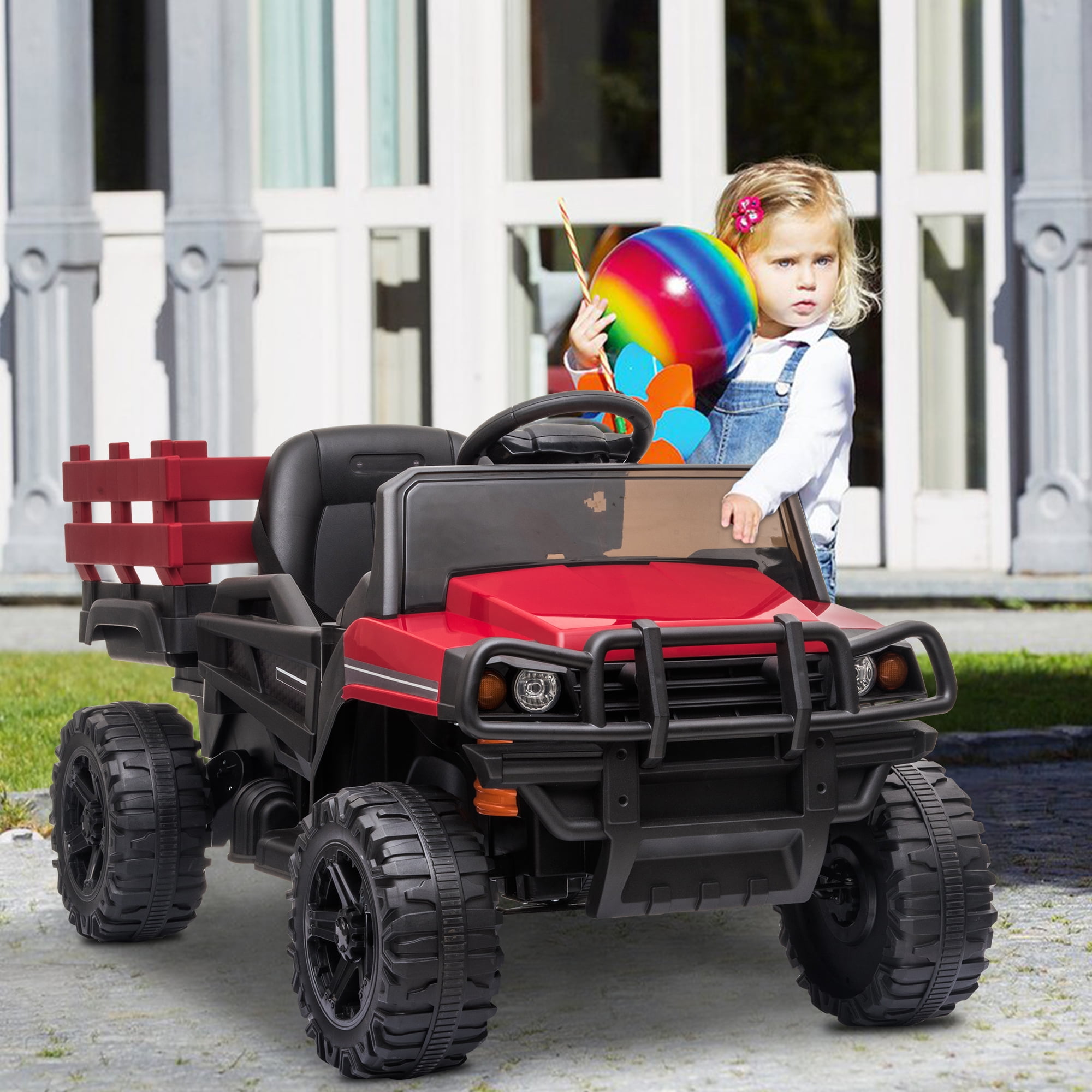 12V Kids Ride on Truck with Remote Control, Electric Battery Electric 4