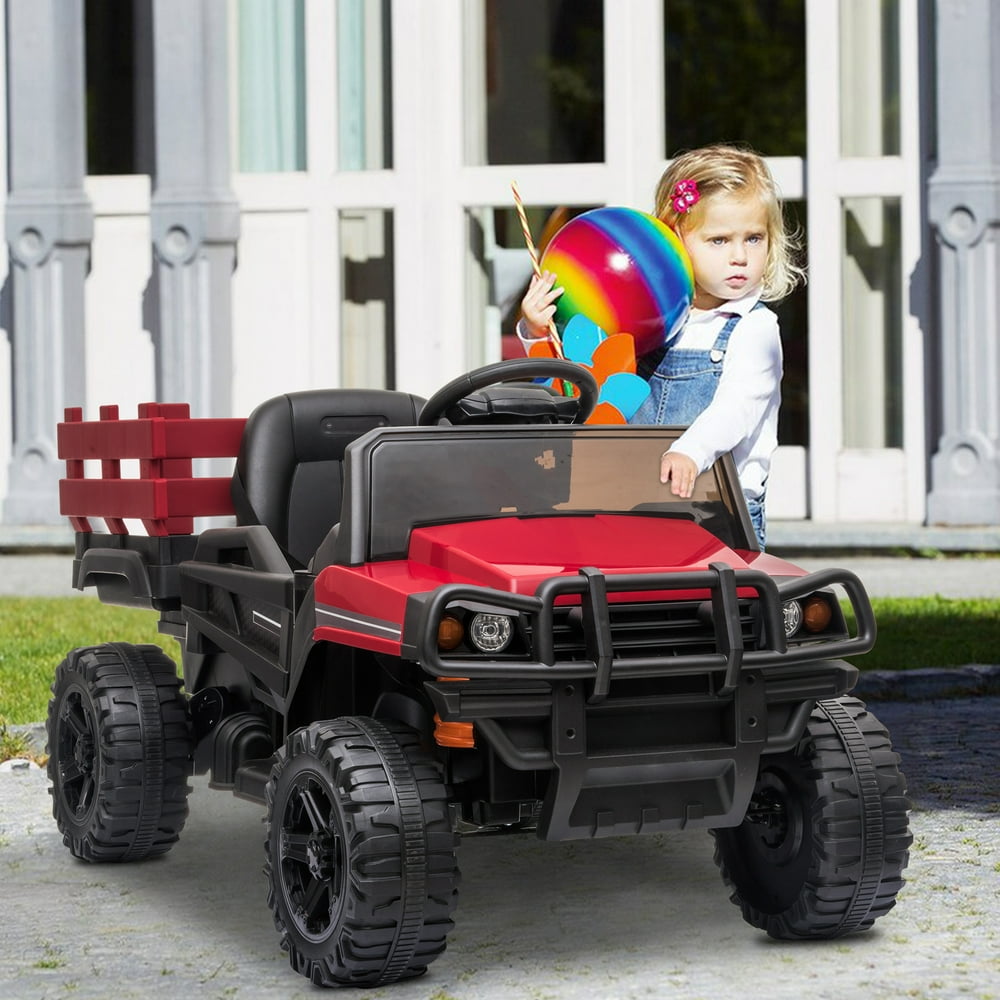 12V Kids Ride on Truck with Remote Control, Electric Battery Powered 4