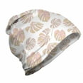 thumbnail image 1 of Tropical Unisex Beanie, Hawaiian Flowers Motifs, Hiking Outdoors, Rose and Khaki, by Ambesonne, 1 of 1