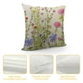thumbnail image 4 of Nawypu Decorative Rectangle Throw Pillow Cover Pattern Bloom Nature Spring Blossom Springtime Flowers Chrysanthemum Grass Freshness On Dandelion Lumbar Pillow Cover  for Sofa Couch Bed, 4 of 5