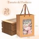 thumbnail image 2 of Paquete de 20 Bolsas de Regalo Kraft con Ventana Transparente, Asas de Cuerda, Ideal para Fiestas, Bodas, Cumpleaños y Envoltura de Regalos (Marrón), 2 of 4
