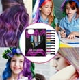 thumbnail image 4 of 10 Colors Colorful Hair Chalk Comb, Temporary Hair Color Comb Set, Temporary Bright Hair Color Dye for Girls and Kids, Washable Hair Chalk for Party Birthday DIY Makeup Cosplay Look, 4 of 9