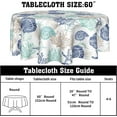 thumbnail image 2 of Summer Nautical Coastal Tablecloth Round 60 Inch, Beach Starfish Coral Seashell Print Polyester Circle Table Cloth Wrinkle Stain Resistant Washable Table Cover for Kitchen Dining Room Party Picnic, 2 of 6
